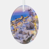 Santorini Glas Ornament (Voorkant links)