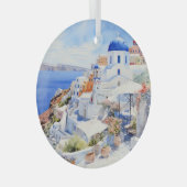 Santorini Glas Ornament (Voorkant Rechts)