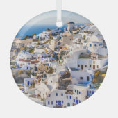 Santorini Glas Ornament (Voorkant)