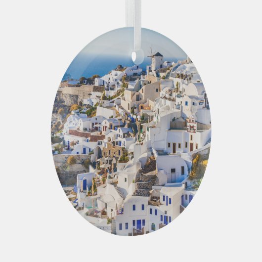 Santorini Glas Ornament (Voorkant Rechts)