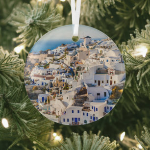 Santorini Glas Ornament