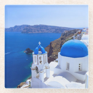 Santorini Glazen Onderzetter