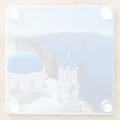 Santorini Glazen Onderzetter (Achterkant)