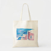 Santorini Greece All Blue Tote Bag (Voorkant)