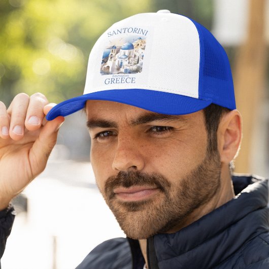 Santorini Greece Beautiful Island  Trucker Pet