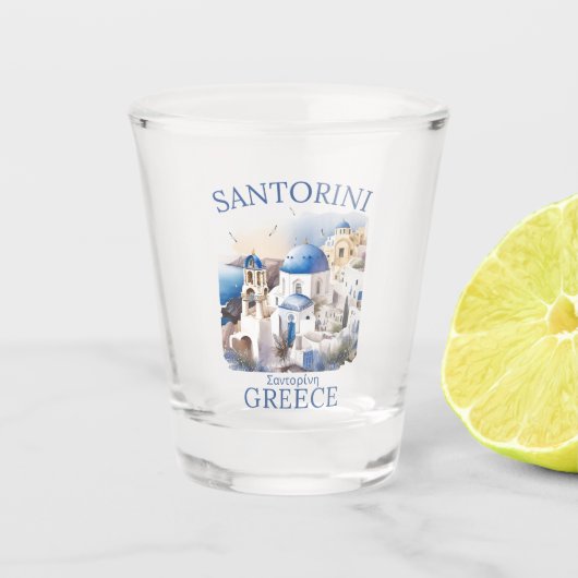 Santorini Greece Beautiful Paradise Shot Glas (Voorkant)