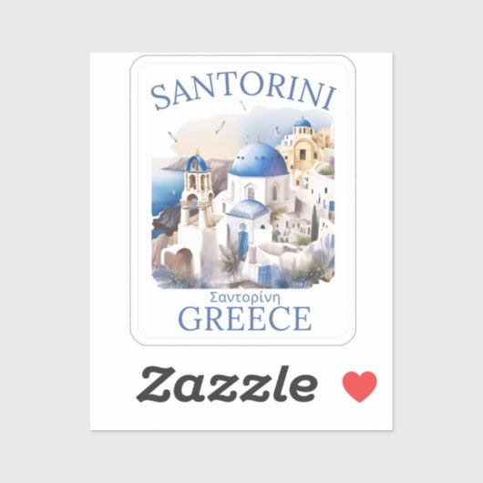 Santorini Greece Beautiful Paradise Sticker (Vel)