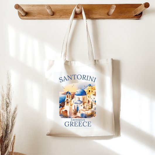 Santorini Greece Beautiful Paradise Tote Bag