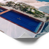 Santorini Greece - blue door at santorini greece Poster (Hoek)