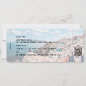 SANTORINI Greece Boarding Pass QR Photo Weduwen Kaart (Achterkant)