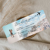 SANTORINI Greece Boarding Pass QR Photo Weduwen Kaart