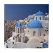 Santorini Greece Ceramic Tile Tegeltje (Voorkant)