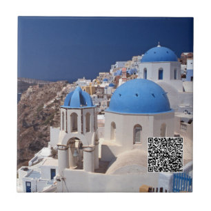 Santorini Greece Ceramic Tile Tegeltje
