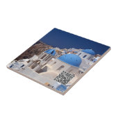 Santorini Greece Ceramic Tile Tegeltje (Zijkant)