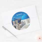 Santorini Greece Coffee Mok Ronde Sticker (Envelop)
