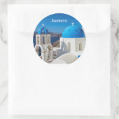 Santorini Greece Coffee Mok Ronde Sticker (Tas)