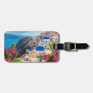 Santorini Greece gestileerd Bagagelabel