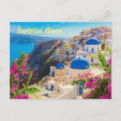 Santorini Greece gestileerd Briefkaart (Voorkant)