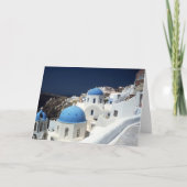 Santorini Greece Island Blue Zee Sky Blank Card Kaart (Voorkant)