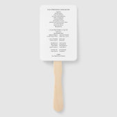 Santorini Greece Lemons Watercolor Wedding Program Handwaaier (Achterkant)