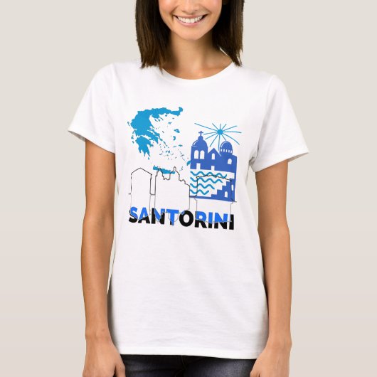 Santorini Greece.nl T-shirt (Voorkant)