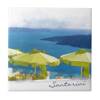 Santorini Greece Painting Tegeltje