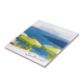 Santorini Greece Painting Tegeltje (Zijkant)