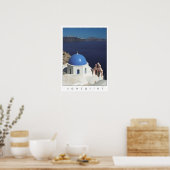Santorini Greece Poster (filmfotografie) (Keuken)