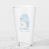 Santorini Greece Retro Glas (Achterkant)