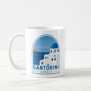 Santorini Greece Retro  Koffiemok