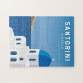 Santorini Greece Retro  Legpuzzel (Horizontaal)