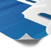 Santorini Greece Retro  Poster (Hoek)