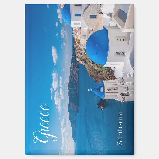 Santorini Greece Scenic Magnet Souvenir (Voorkant)