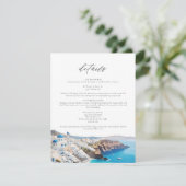 SANTORINI GREECE Skyline Destination Details Kaart (Staand voorkant)