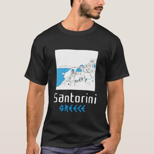 Santorini Greece Souvenir 1 T-shirt (Voorkant)