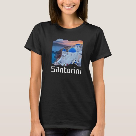 Santorini Greece Souvenir 8 T-shirt (Voorkant)