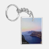 Santorini Greece Souvenir Acrylic Keychain (Voorkant Links)