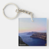 Santorini Greece Souvenir Acrylic Keychain (Voorkant)
