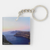 Santorini Greece Souvenir Acrylic Keychain (Achterkant)