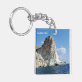 Santorini Greece Souvenir Acrylic Keychain (Voorkant Links)