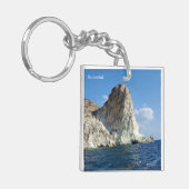 Santorini Greece Souvenir Acrylic Keychain (Voorkant Links)