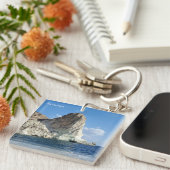 Santorini Greece Souvenir Acrylic Keychain (Voorkant Rechts)