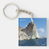 Santorini Greece Souvenir Acrylic Keychain (Voorkant)