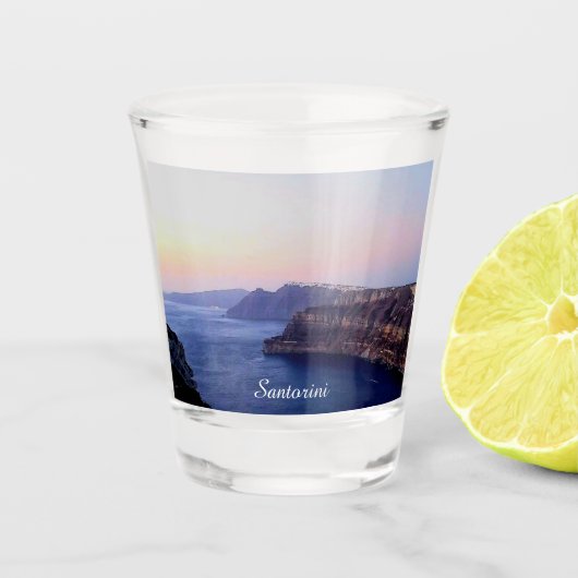 Santorini Greece Souvenir Shot Glass Shot Glas (Voorkant)