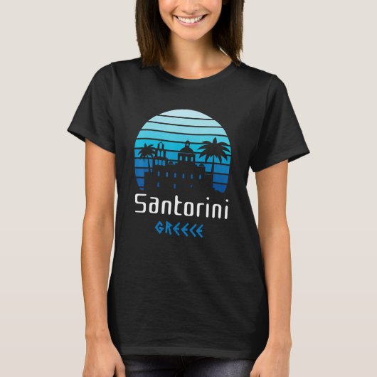 Santorini Greece Souvenir T-shirt (Voorkant)