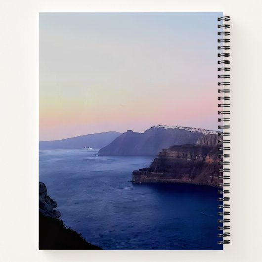 Santorini Greece Spiral Notebook Notitieboek (Achterkant)