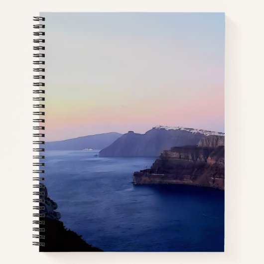 Santorini Greece Spiral Notebook Notitieboek (Voorkant)