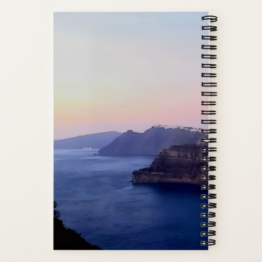 Santorini Greece Spiral Notebook Notitieboek (Achterkant)