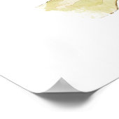 Santorini Greece Travel Waterverf Poster (Hoek)