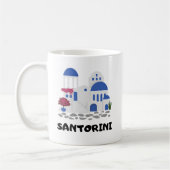 Santorini Greece Vintage Travel Koffiemok (Links)